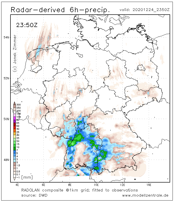 Radar 6h precip